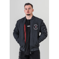 NEBBIA : БОМБЕР Washed Men's Bomber Jacket LEGEND 794 Black