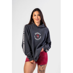 NEBBIA : ХУДИ Washed Hoodie HERITAGE 793 Black 