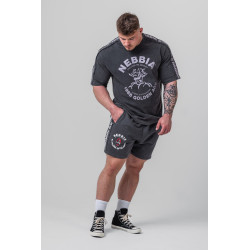 NEBBIA : ШОРТЫ Washed Sweat Shorts LEGEND 786 Black