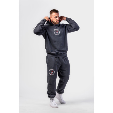 NEBBIA : ШТАНЫ Washed Sweat Joggers LEGEND 795 Black