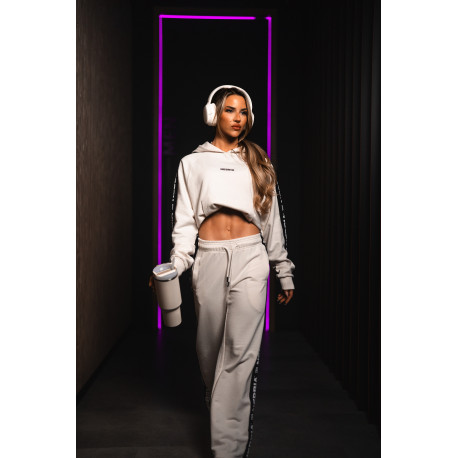 NEBBIA : ШТАНИ Straight Leg Sweatpants URBAN 490 " Cream"