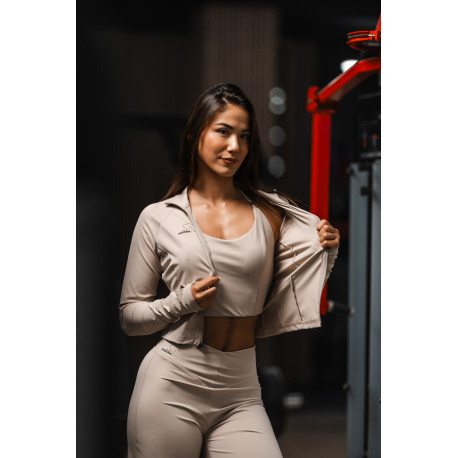 NEBBIA : КУРТКА Fitness Zip Tracktop 314 "Cream "
