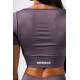 NEBBIA :ТОП Shaping Crop Top FLOW SEAMLESS 499 "Dark Grey"