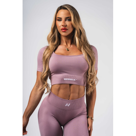 NEBBIA :ТОП Shaping Crop Top FLOW SEAMLESS 499 "Pink"