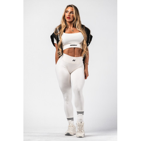 NEBBIA : ЛЕГГИНСЫ Push-Up Leggings with Shaping Lines FLOW SEAMLESS 497 "Cream"