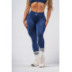 NEBBIA : ЛЕГІНСИ Push-Up Leggings with Shaping Lines FLOW SEAMLESS 497 "Blue"
