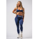 NEBBIA : ЛЕГГИНСЫ High-Waist Push-Up Leggings FLOW SEAMLESS 496 "Blue"