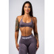 NEBBIA :ТОП Lift-Up Sports Bra FLOW SEAMLESS 495 "Dark Grey"