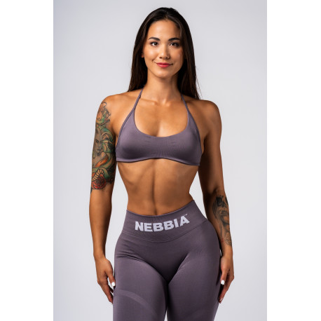 NEBBIA :ТОП Lift-Up Sports Bra FLOW SEAMLESS 495 "Dark Grey"