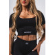 NEBBIA :ТОП Shaping Crop Top FLOW SEAMLESS 499 "Black"