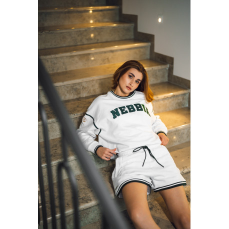 NEBBIA : ШОРТИ Lounge Sweatshorts CLUB D’OR 643 "White"