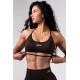 NEBBIA :ТОП Open-Back Sports Bra POWER 890 "Dark Brown"
