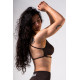 NEBBIA :ТОП Open-Back Sports Bra POWER 890 "Dark Brown"