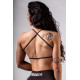 NEBBIA :ТОП Open-Back Sports Bra POWER 890 "Dark Brown"
