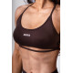 NEBBIA :ТОП Open-Back Sports Bra POWER 890 "Dark Brown"