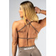 NEBBIA :ТОП Open-Back Sports Bra POWER 890 "Light Brown"