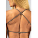 NEBBIA :ТОП Open-Back Sports Bra POWER 890 "Light Brown"