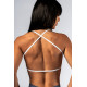 NEBBIA :ТОП Open-Back Sports Bra POWER 890 "White"