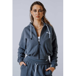 NEBBIA : КОФТА Relaxed Zip Hoodie POWER 895 "Grey