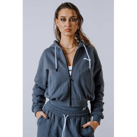 NEBBIA : КОФТА Relaxed Zip Hoodie POWER 895 "Grey