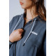 NEBBIA : КОФТА Relaxed Zip Hoodie POWER 895 "Grey