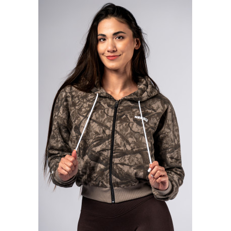 NEBBIA : КОФТА Relaxed Zip Hoodie POWER 895 "Light Brown Camo