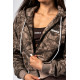 NEBBIA : КОФТА Relaxed Zip Hoodie POWER 895 "Light Brown Camo