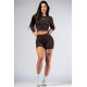 NEBBIA : ШОРТИ High-Waist Push-Up Shorts POWER 893 "Dark Brown"