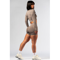NEBBIA : ШОРТЫ High-Waist Push-Up Shorts POWER 893 "Light Brown"