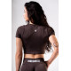 NEBBIA :ТОП Open-Back Sports Bra POWER 891 "Dark Brown"