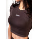 NEBBIA :ТОП Open-Back Sports Bra POWER 891 "Dark Brown"
