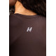 NEBBIA :ТОП Open-Back Sports Bra POWER 891 "Dark Brown"