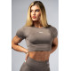 NEBBIA :ТОП Open-Back Sports Bra POWER 891 "Light Brown"
