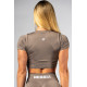 NEBBIA :ТОП Open-Back Sports Bra POWER 891 "Light Brown"