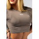 NEBBIA :ТОП Open-Back Sports Bra POWER 891 "Light Brown"