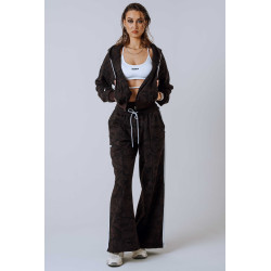 NEBBIA : ШТАНИ Oversized Sweatpants POWER 896 " Dark Brown Camo"