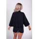 NEBBIA : СОРОЧКА Boxy Cropped Shirt With Pockets 598 Black