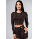 NEBBIA : ТОП Seamless Long-Sleeve Top POWER 892 "Dark Brown"