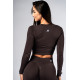 NEBBIA : ТОП Seamless Long-Sleeve Top POWER 892 "Dark Brown"