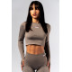 NEBBIA : ТОП Seamless Long-Sleeve Top POWER 892 "Light Brown"