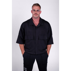 NEBBIA : РУБАШКА Boxy Fit Shirt With Pockets STREET ICON 599 Black