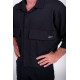 NEBBIA : СОРОЧКА Boxy Fit Shirt With Pockets STREET ICON 599 Black
