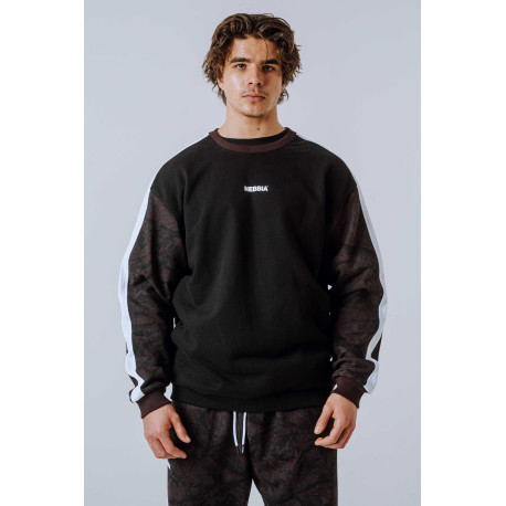 NEBBIA : СВИТШОТ Relaxed Sweatshirt POWER 903 Dark Brown Camo
