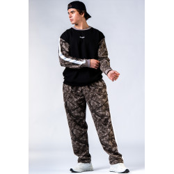 NEBBIA : ШТАНЫ Relaxed Sweatpants POWER 904 Light Brown Camo