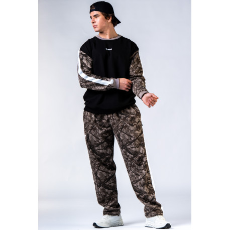 NEBBIA : ШТАНЫ Relaxed Sweatpants POWER 904 Light Brown Camo
