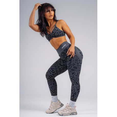 NEBBIA : ЛЕГІНСИ Push-Up Compression Leopard Leggings PRIMAL 849 "Black Leopard"