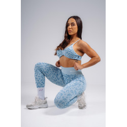 NEBBIA : ЛЕГГИНСЫ Push-Up Compression Leopard Leggings PRIMAL 849 "Blue Leopard"