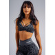 NEBBIA : ТОП Medium Support Leopard Sports Bra PRIMAL 854 "Black Leopard"