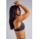 NEBBIA : ТОП Medium Support Leopard Sports Bra PRIMAL 854 "Black Leopard"