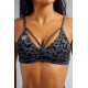 NEBBIA : ТОП Medium Support Leopard Sports Bra PRIMAL 854 "Black Leopard"